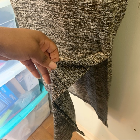 Forever 21 Gray, Black Short sleeve double sided slit maxi dress size small - Picture 7 of 11